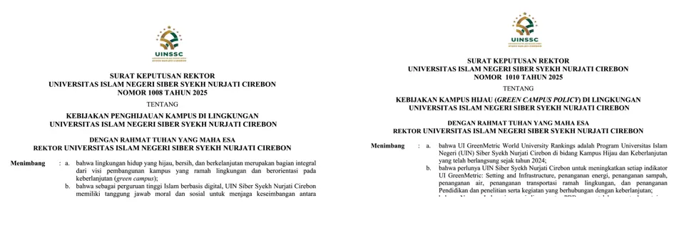 Implementasi Bangunan Hijau Diperkuat, UIN Siber Syekh Nurjati Integrasikan Prinsip Keberlanjutan dalam Kebijakan Konstruksi dan Renovasi